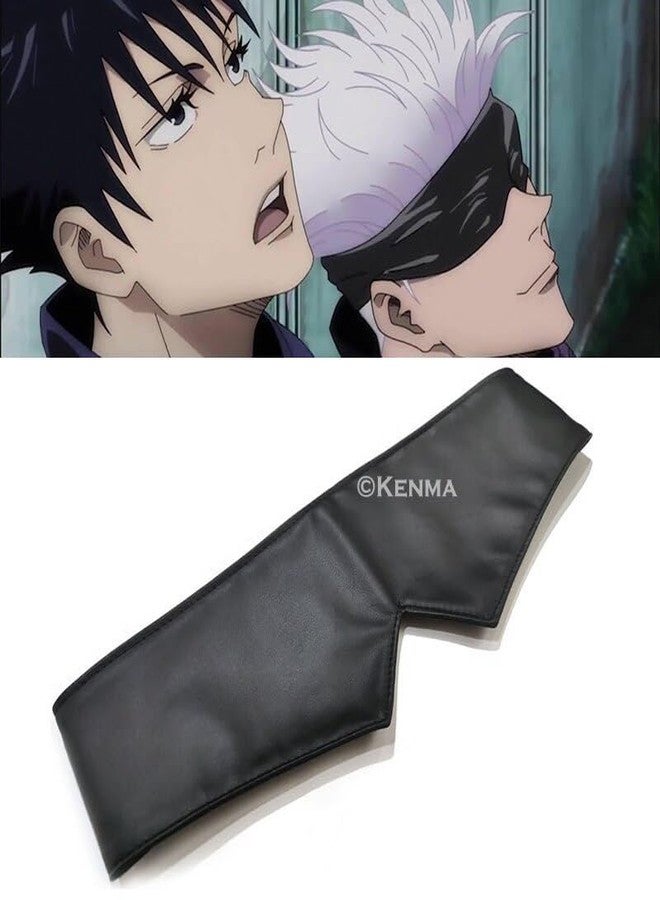 KENMA Jujutsu Kaisen Sorcery Fight Satoru Gojo Cosplay Eye Patch Eye Band Leather Black Props Accessory Halloween for all - Image 2